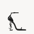 saint laurent opyum sandals in patent leather BLACK