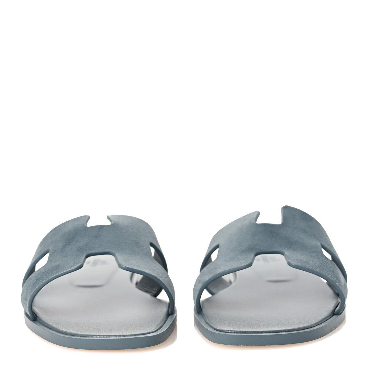 Hermes Oran Sandal Fringed Denim blue Tonnerre