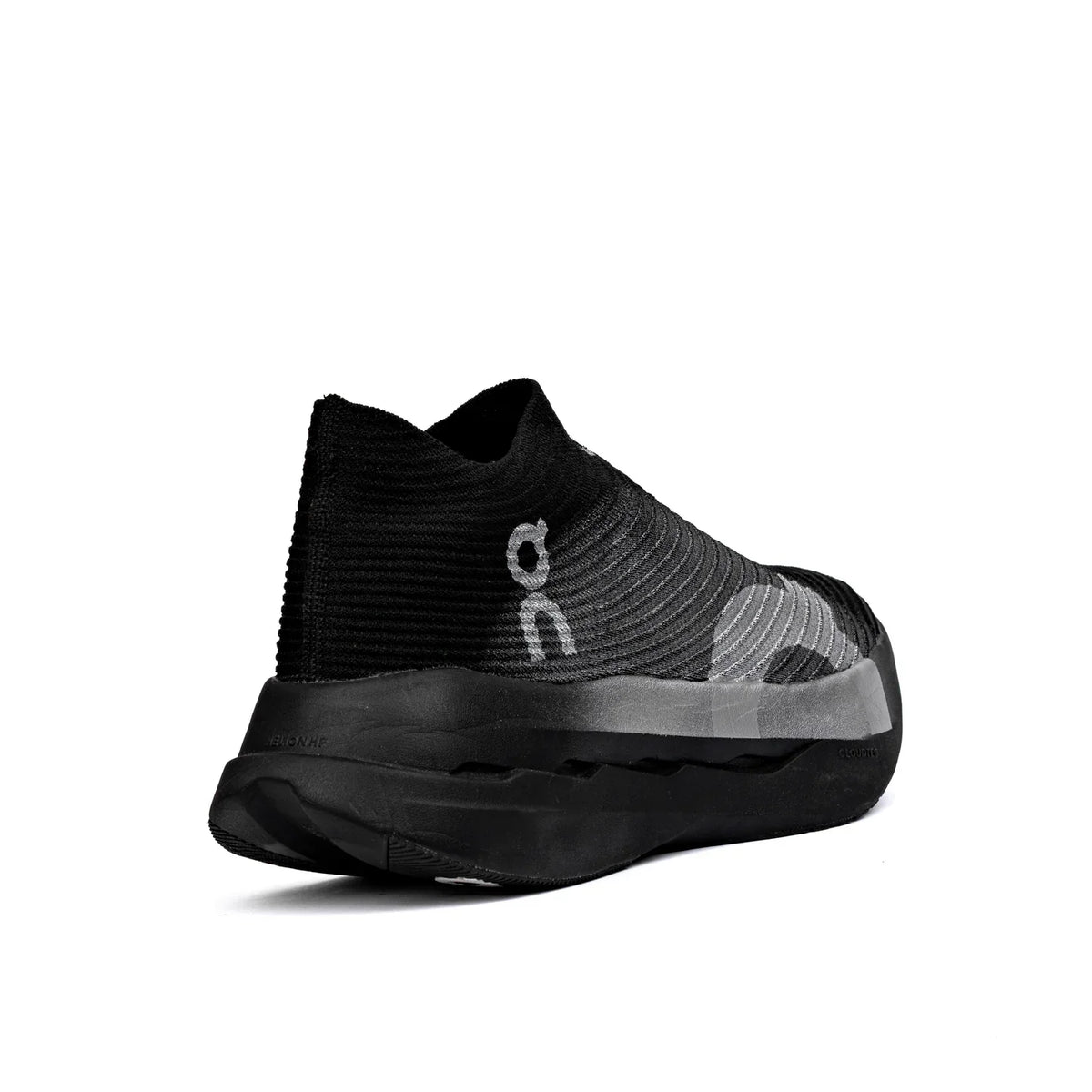 On Running CloudBoom Strike LS Black Sneaker with Grey Touch