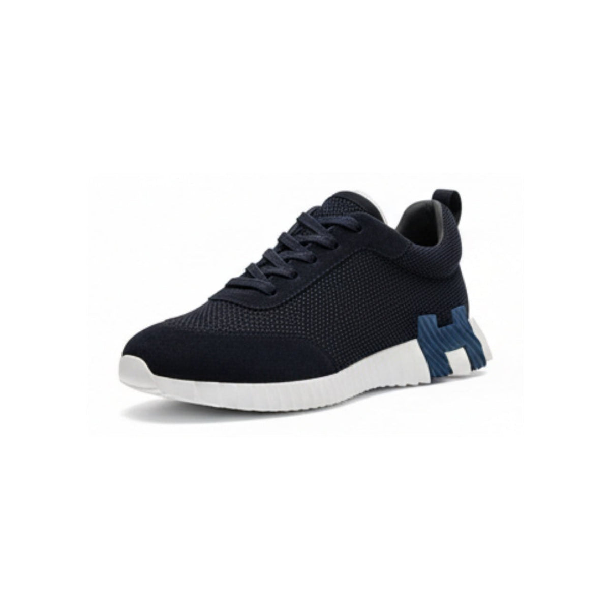 Hermès Paris Bouncing Navy Sneakers