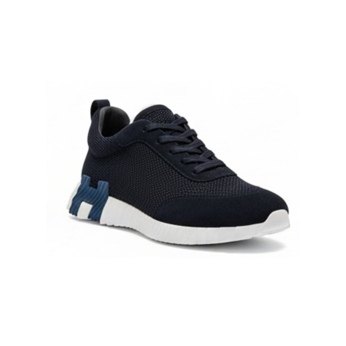 Hermès Paris Bouncing Navy Sneakers