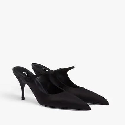 Prada pointed-toe satin high heel pumps