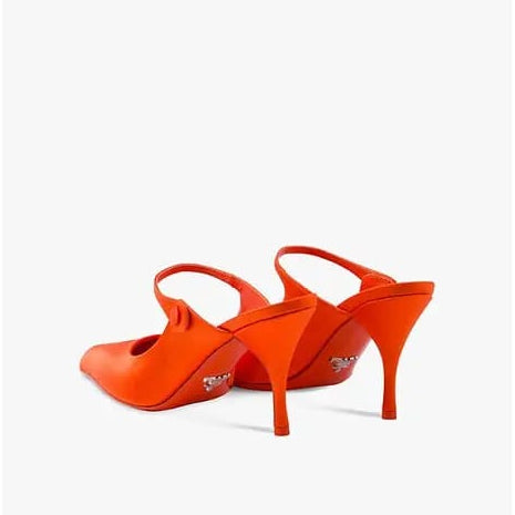 pointed-toe satin high heel pumps