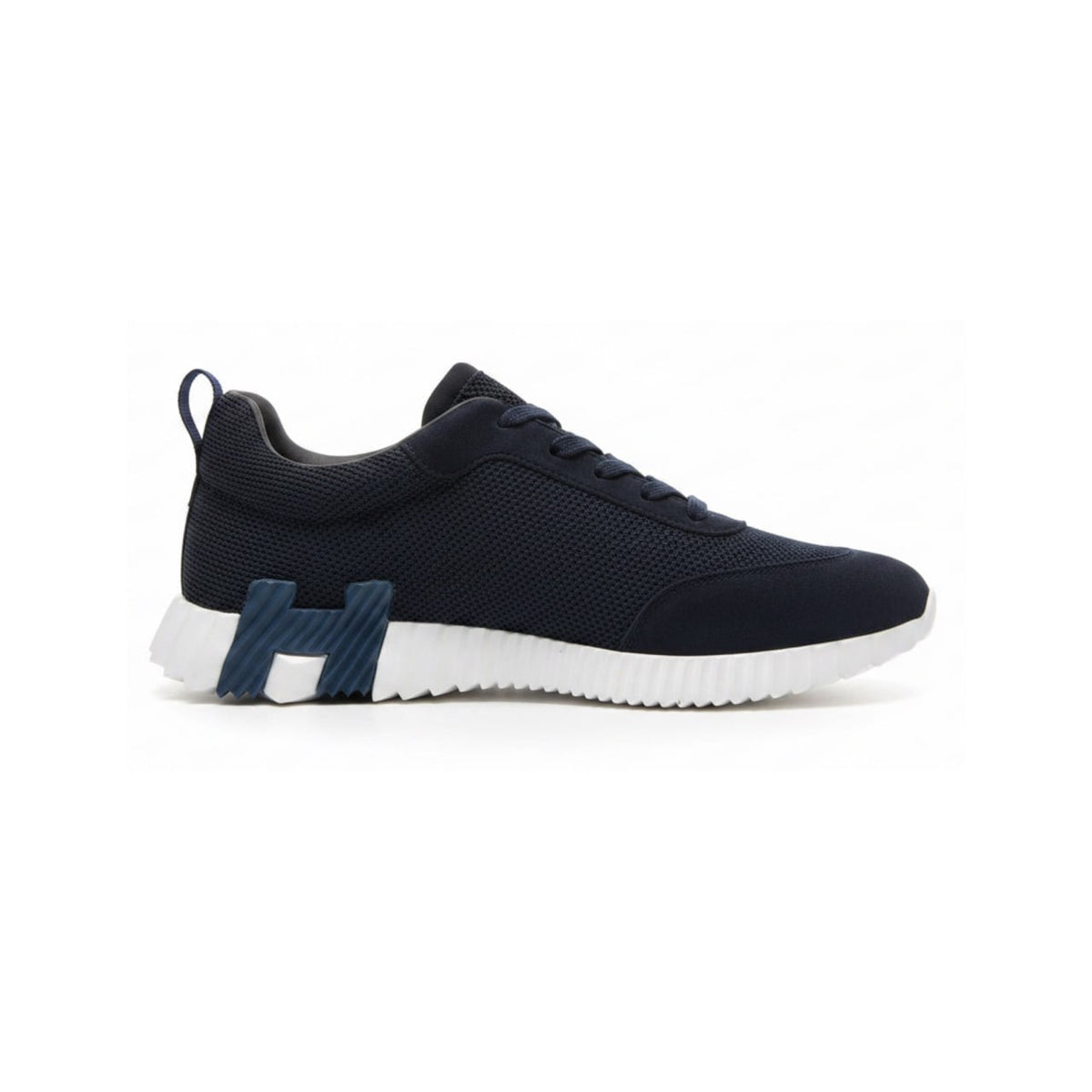 Hermès Paris Bouncing Navy Sneakers