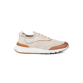 Brunello Cucinelli Techno Cotton Knit Runners With Heat-Bonded Details Biege