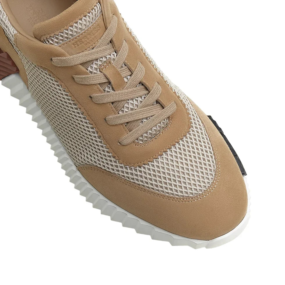 Hermès Paris Bouncing Beige Camel Sneakers