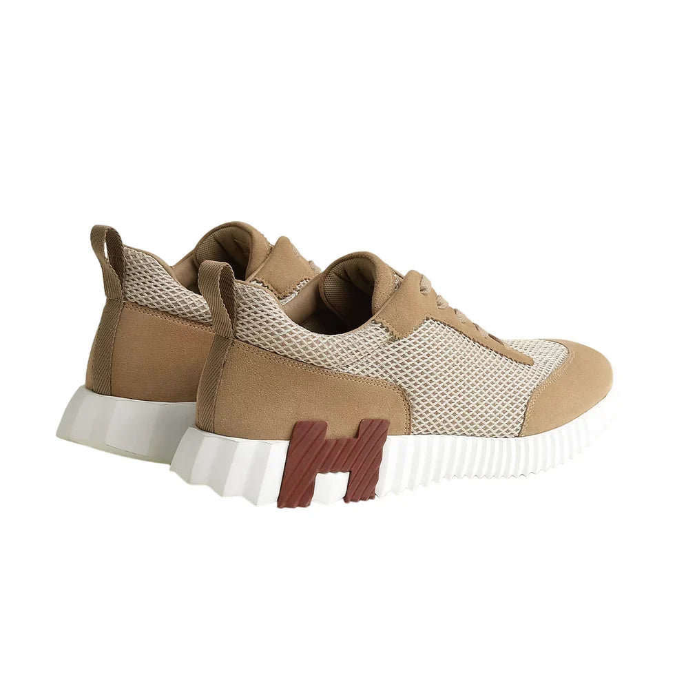 Hermès Paris Bouncing Beige Camel Sneakers
