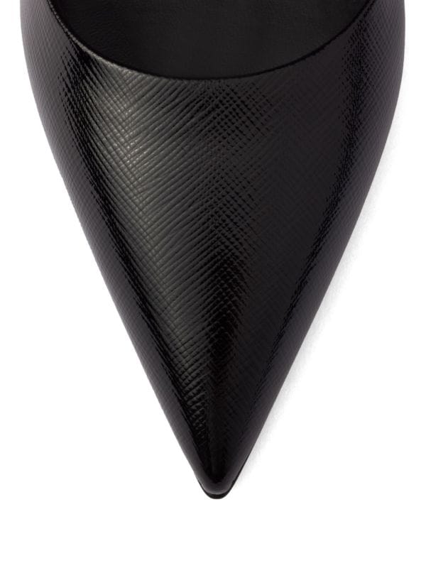 Prada patent Saffiano leather pumps