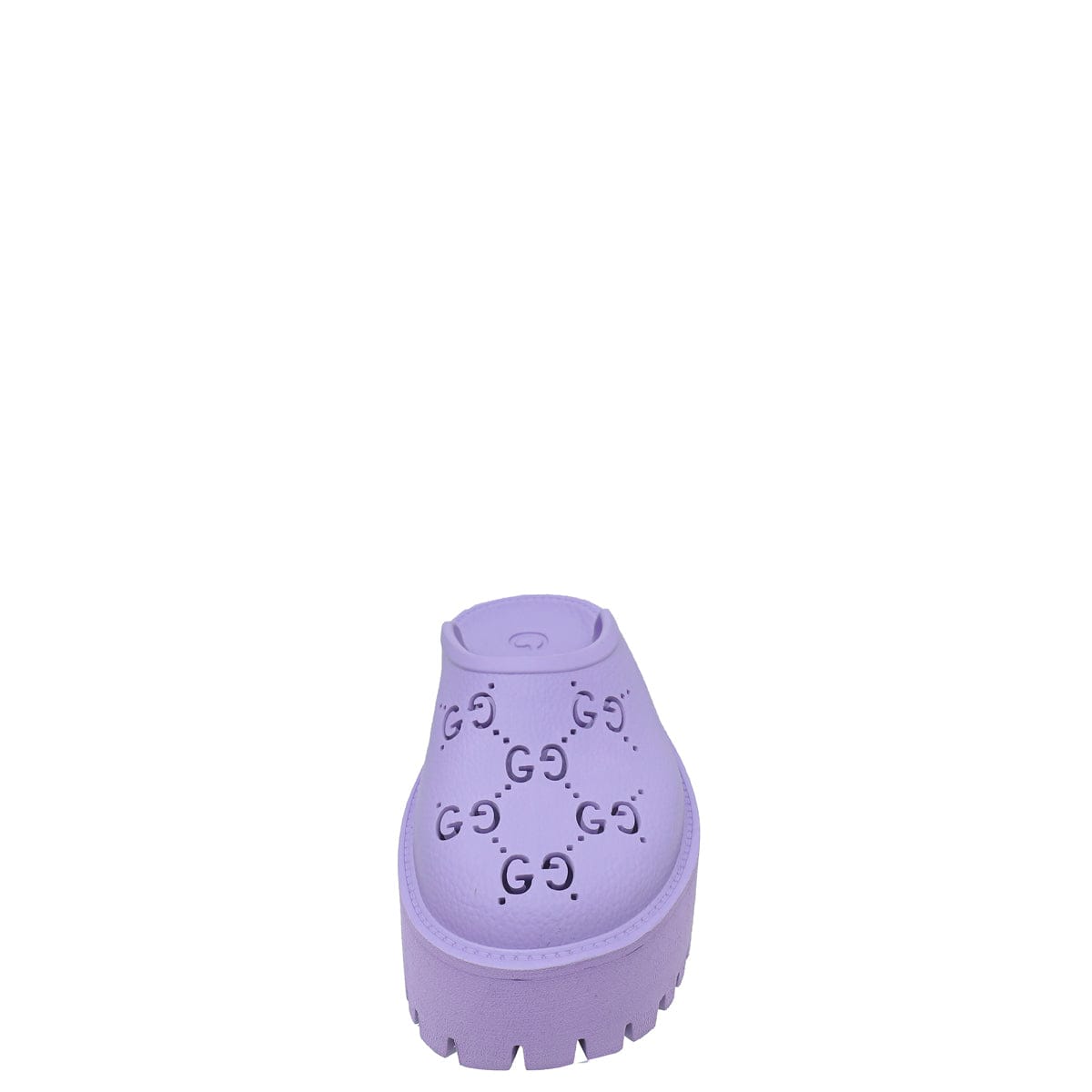 Gucci Purple GG Platform Perforated Sandal