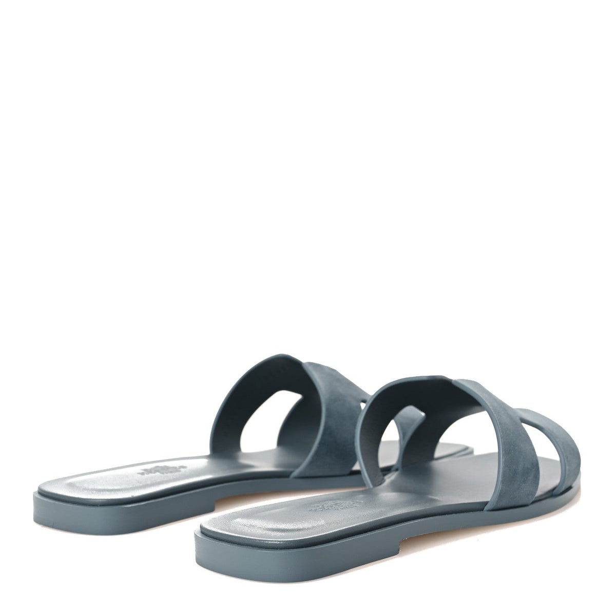 Hermes Oran Sandal Fringed Denim blue Tonnerre