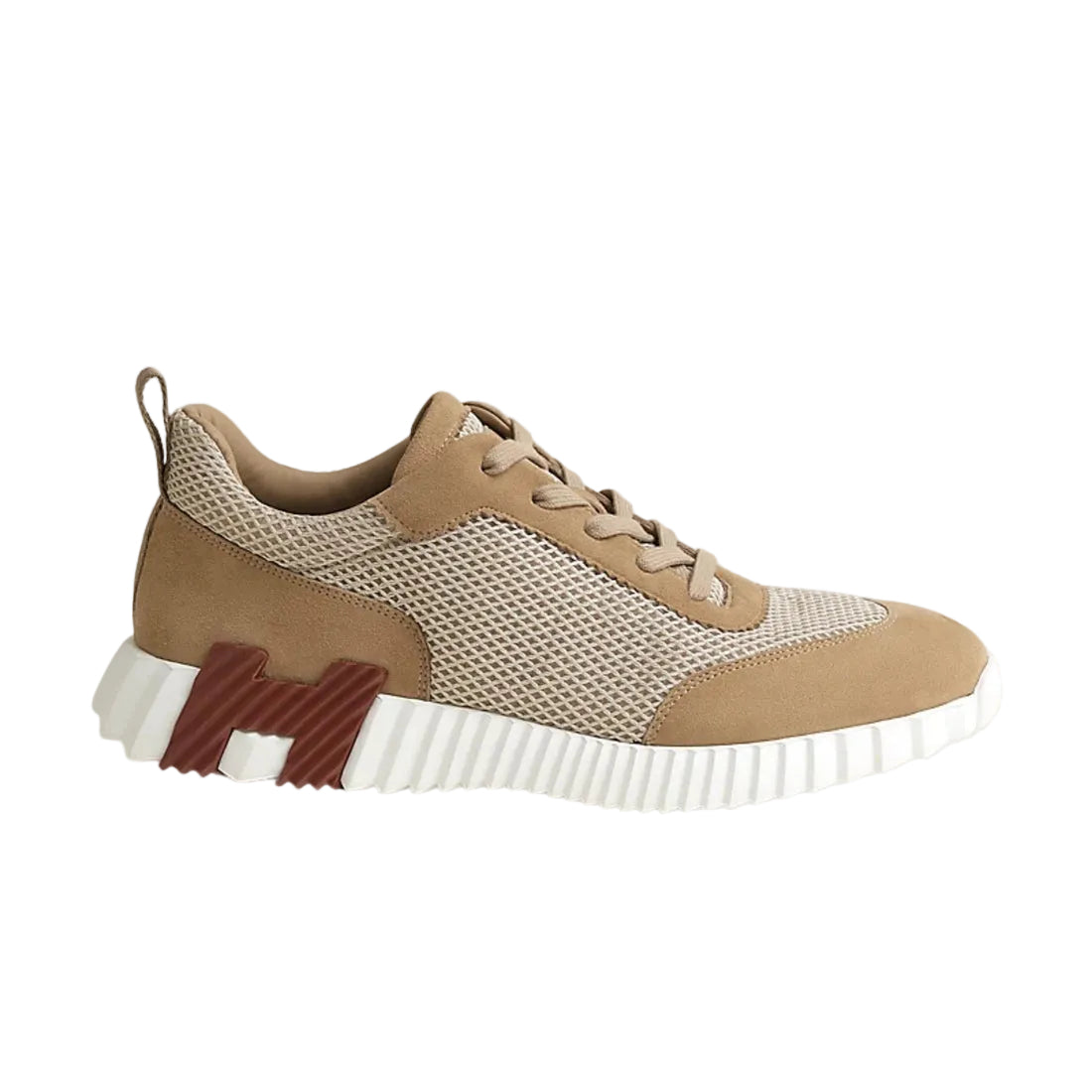 Hermès Paris Bouncing Beige Camel Sneakers