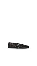 AlAiA  fishnet ballet flat  cut pattern  black