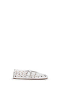 AlAiA  fishnet ballet flat  cut pattern  white