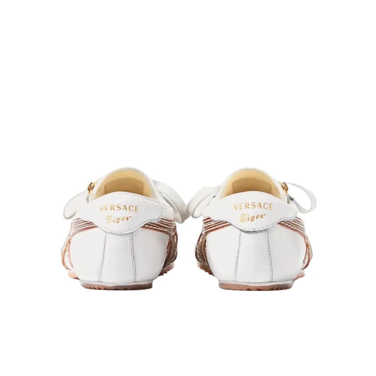 VERSACE x Onitsuka Tiger Taishi Sakura in White and Brown
